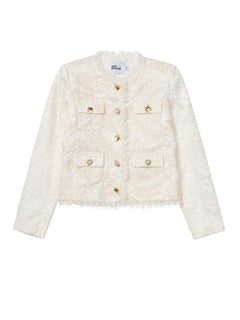 Cord Lace Jacket - Cream