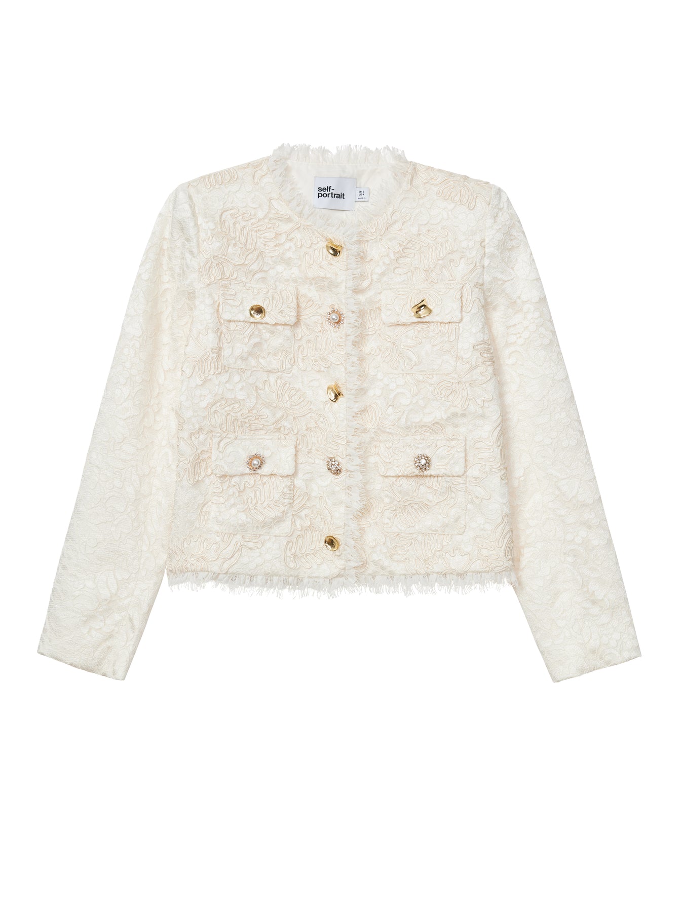 Cord Lace Jacket - Cream
