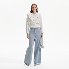 Cord Lace Jacket - Cream