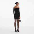 Chenille Knit Mini Dress - Svart