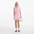 Textured Knit Mini Dress - Rosa