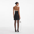 Boucle Pearl Trim Mini Dress - Svart