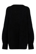 Oversized Knit Jumper - Black W. Turtledove Logo