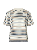 Essential Ss Striped Boxy Tee - Cashmere Blue Multi Stripes