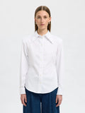 Nicolina Slim Ls Shirt B - Bright White