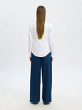 Nicolina Slim Ls Shirt B - Bright White