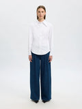 Nicolina Slim Ls Shirt B - Bright White