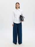 Nicolina Slim Ls Shirt B - Bright White