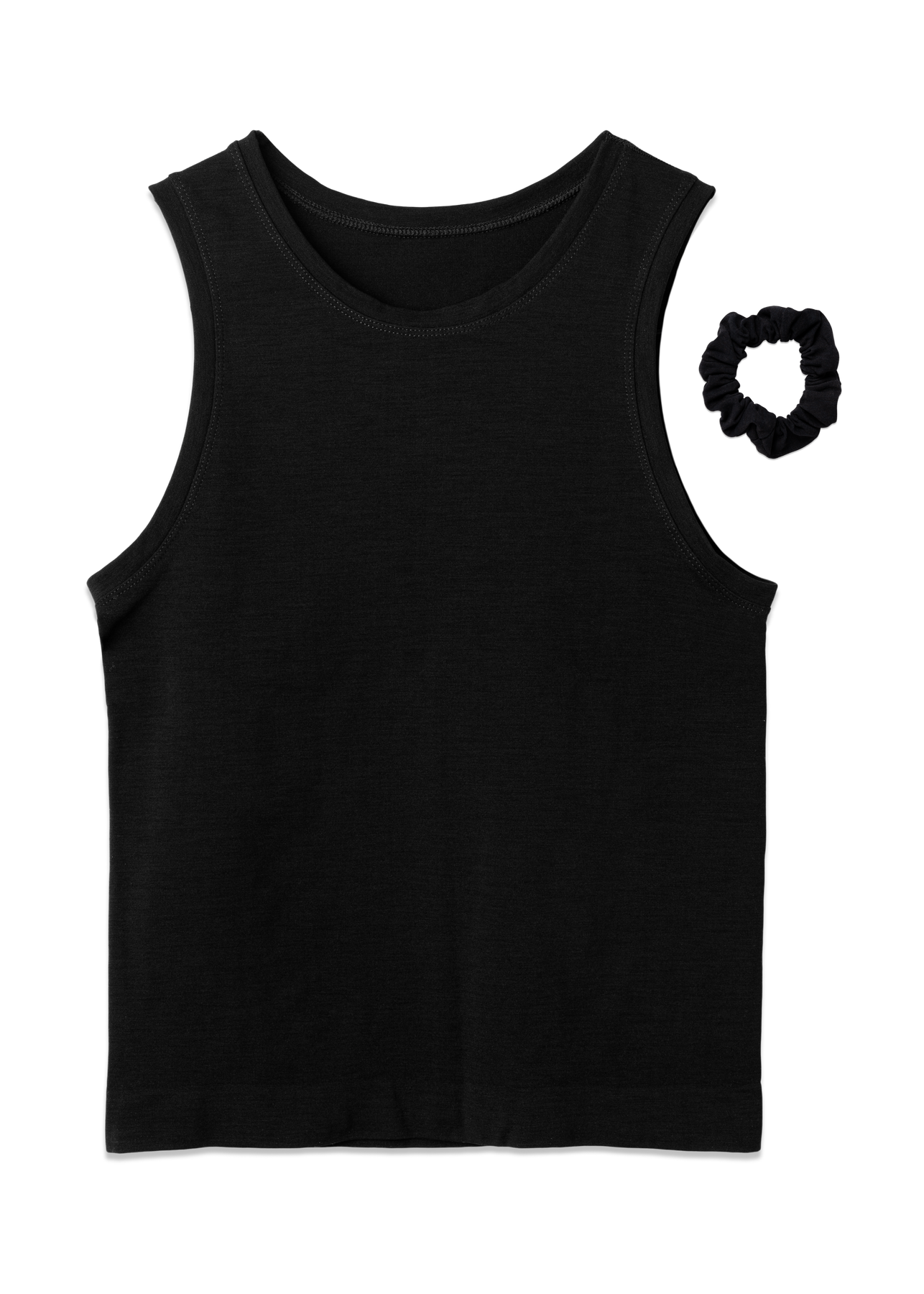 Run & Relax Bandha Scrunchie Top - Beautiful Black
