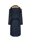 Regndråpe Trenchcoat - Navy Pinstripe