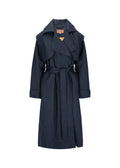 Regndråpe Trenchcoat - Navy Pinstripe
