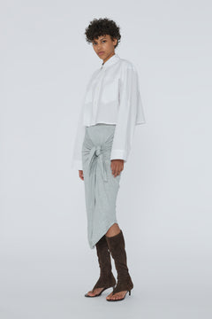 Jersey Wrap Skirt - Glacier Gray