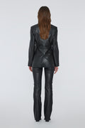 Stretch Leather Pants - Black