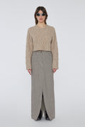 Knit Melange Sweater - Cobblestone