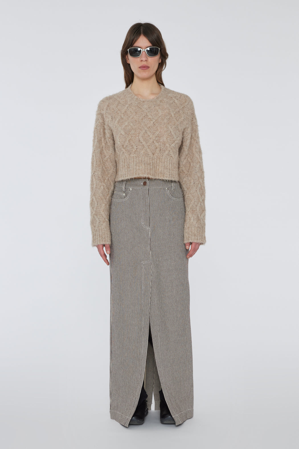 Knit Melange Sweater - Cobblestone