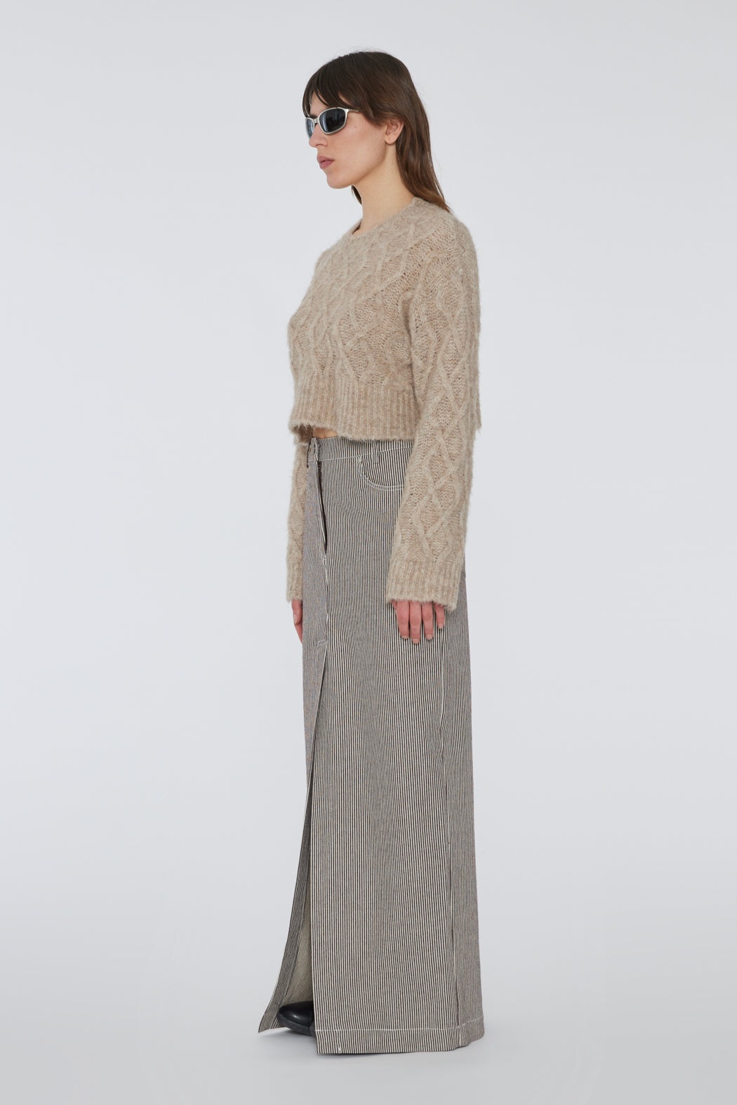 Knit Melange Sweater - Cobblestone