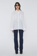 Poplin Oversized Skjorta - Bright White