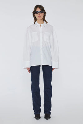 Poplin Oversized Shirt - Bright White