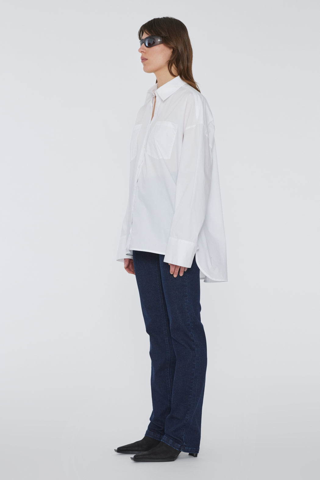 Poplin Oversized Skjorta - Bright White