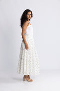 Rana Broderie Anglaise Kjol - Forglemmegei White