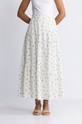 Rana Broderie Anglaise Kjol - Forglemmegei White