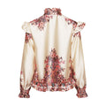 Reno Ruby Ruffle Blus - Drusella Print