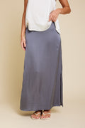 Rikke Viscose Satin - Grey