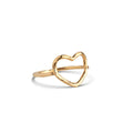 Organic Heart Ring - Guld