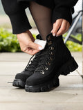 Combat Leather Boot - Warm Black