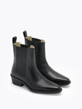 Mira Leather Boot - Black