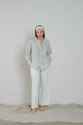 Rocha Striped Linen - Offwhite/Black Combo