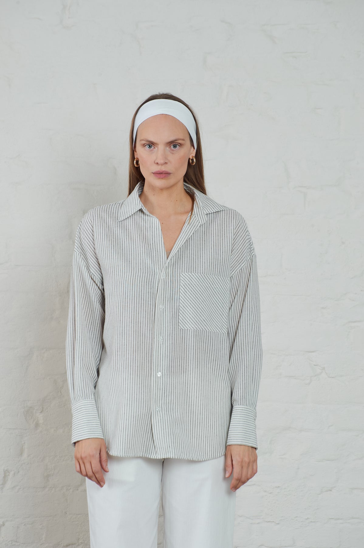 Rocha Striped Linen - Offwhite/Black Combo