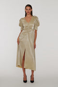 Small Plisse Slit Dress - Rutabaga