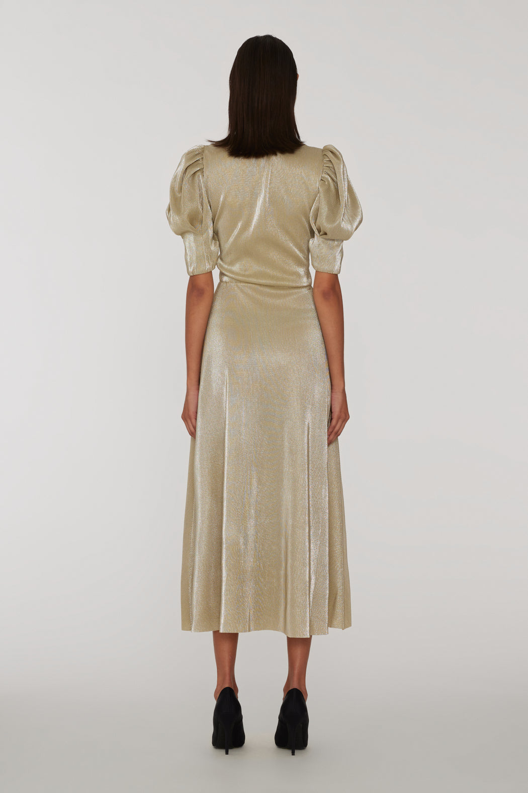 Small Plisse Slit Dress - Rutabaga
