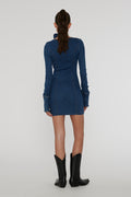 Stretchy Scoop Neck Dress - Orion Blue