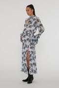 Chiffon Bow Midi Dress