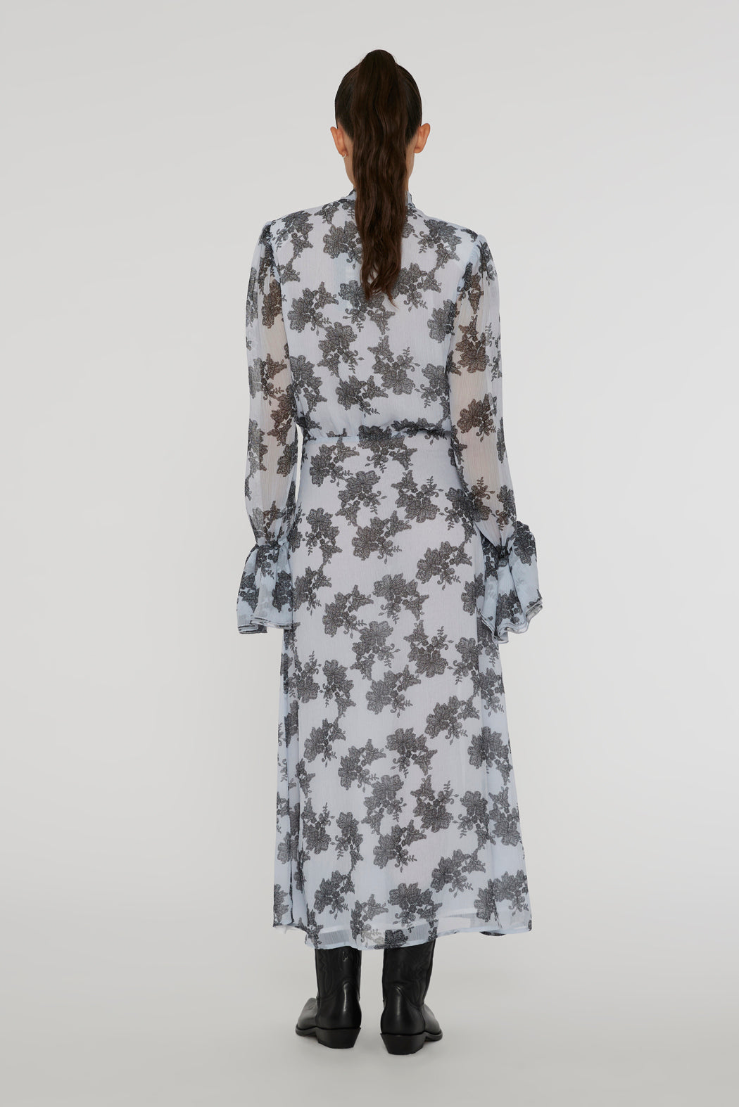 Chiffon Bow Midi Dress