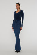 Stretchy Maxi Skirt - Orion Blue