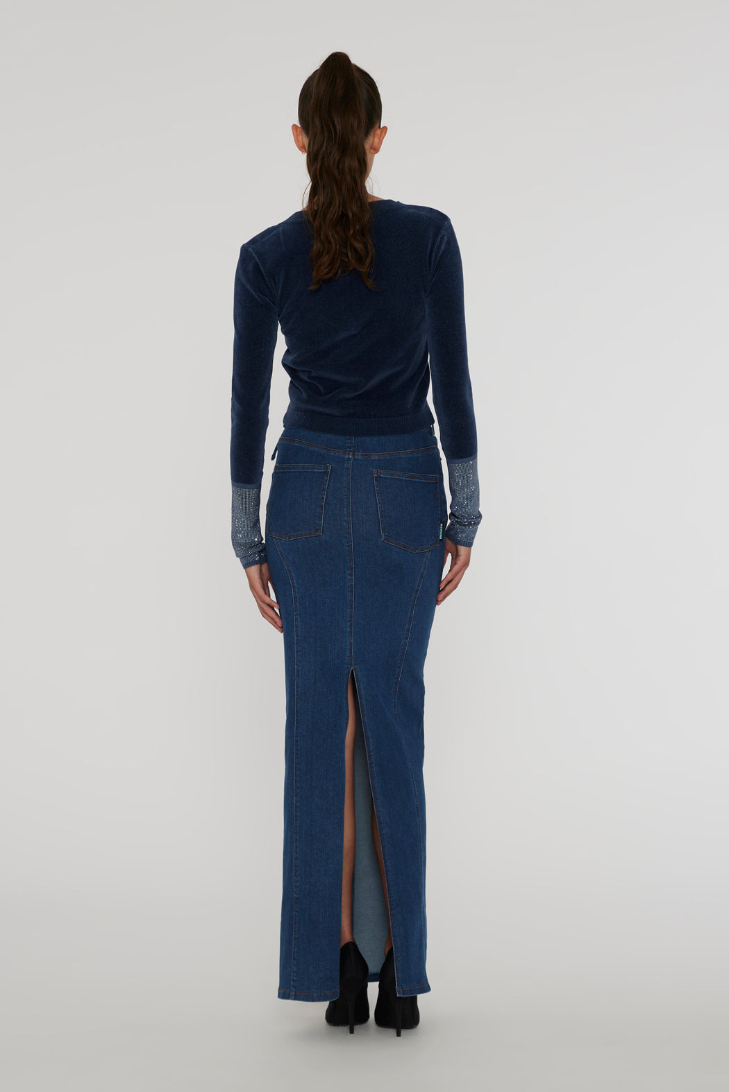 Stretchy Maxi Skirt - Orion Blue