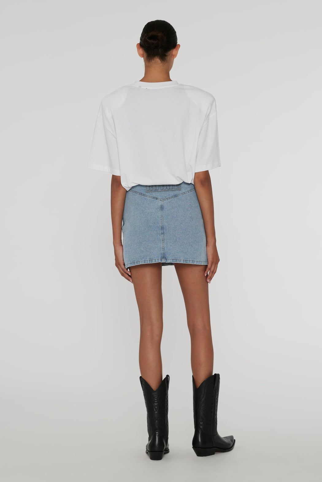 Denim Laced Minikjol - Light Blue Denim