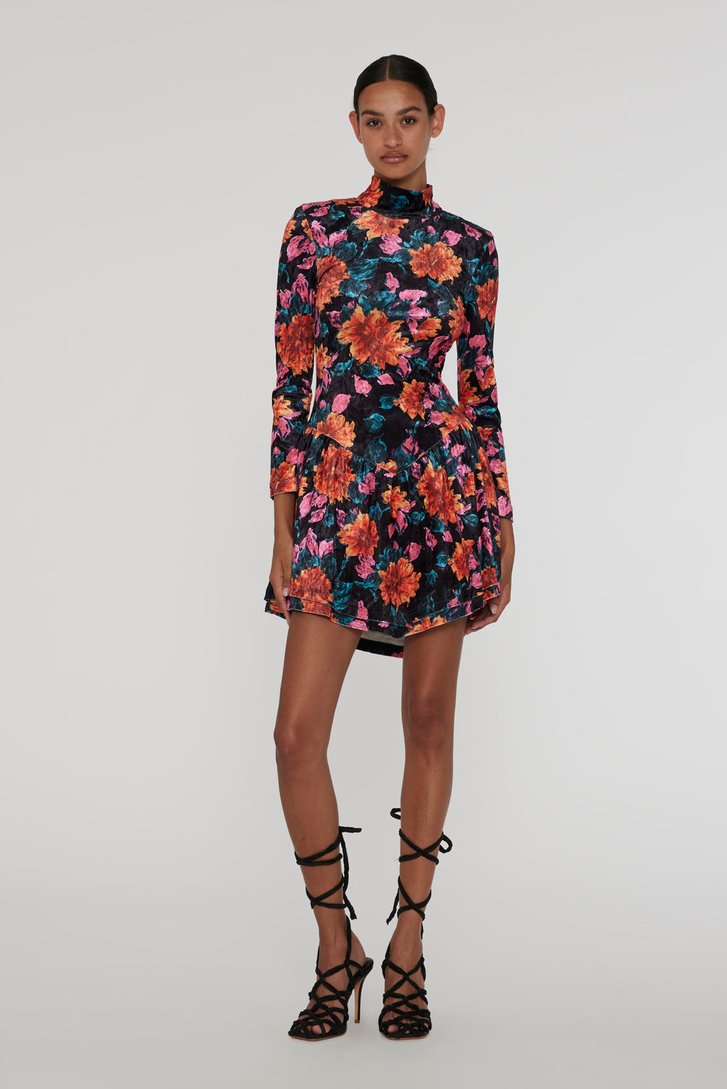 Velvet Mini Ls Dress - Dark Dahlia + Tap Shoe Comb.