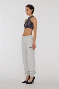 Sweatpants med logo - Ljusgrå melerad