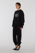 Sweat Crewneck With Logo - Svart