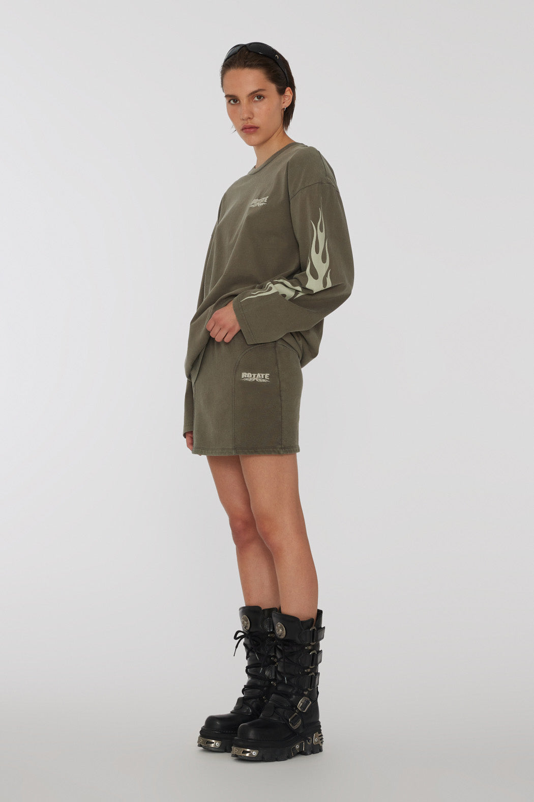 ROTATE Birger Christensen Enzyme Long Sleeve Shirt - Sea Turtle