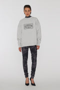 Sweat Crewneck With Logo - Light Grey Melange
