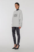 Sweat Crewneck With Logo - Light Grey Melange