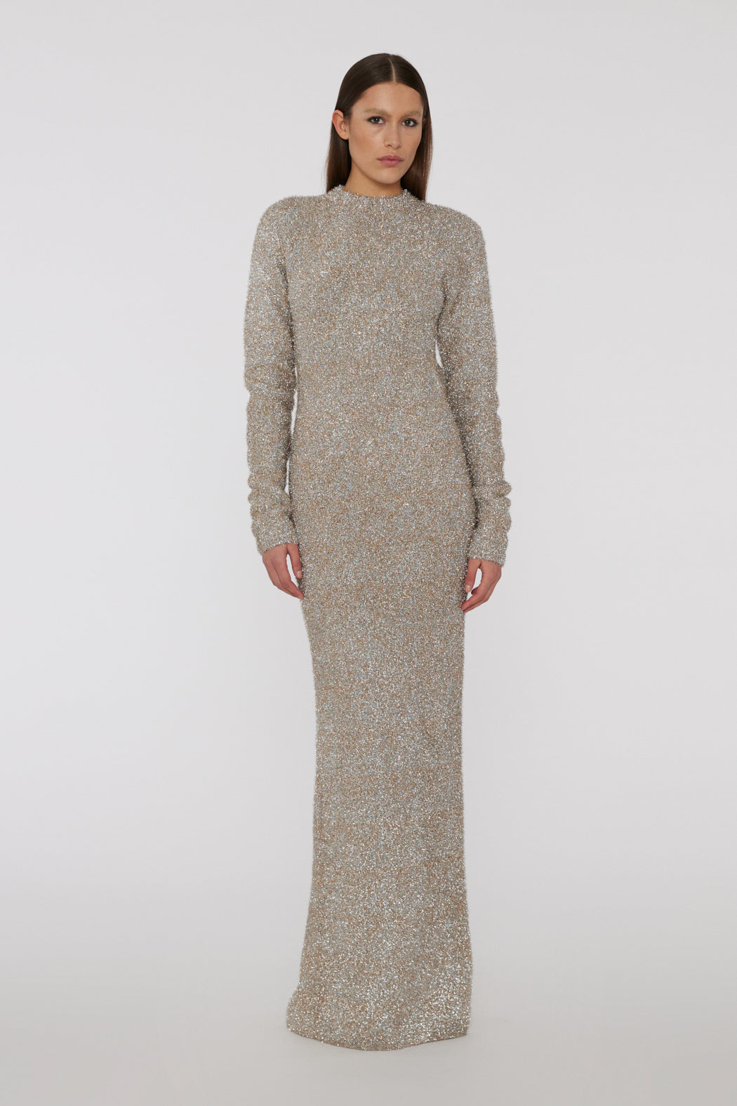 Glitter Knit Maxi Dress - Rich Gold Comb.