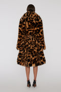 Faux Fur Coat - Honey Peach Comb.