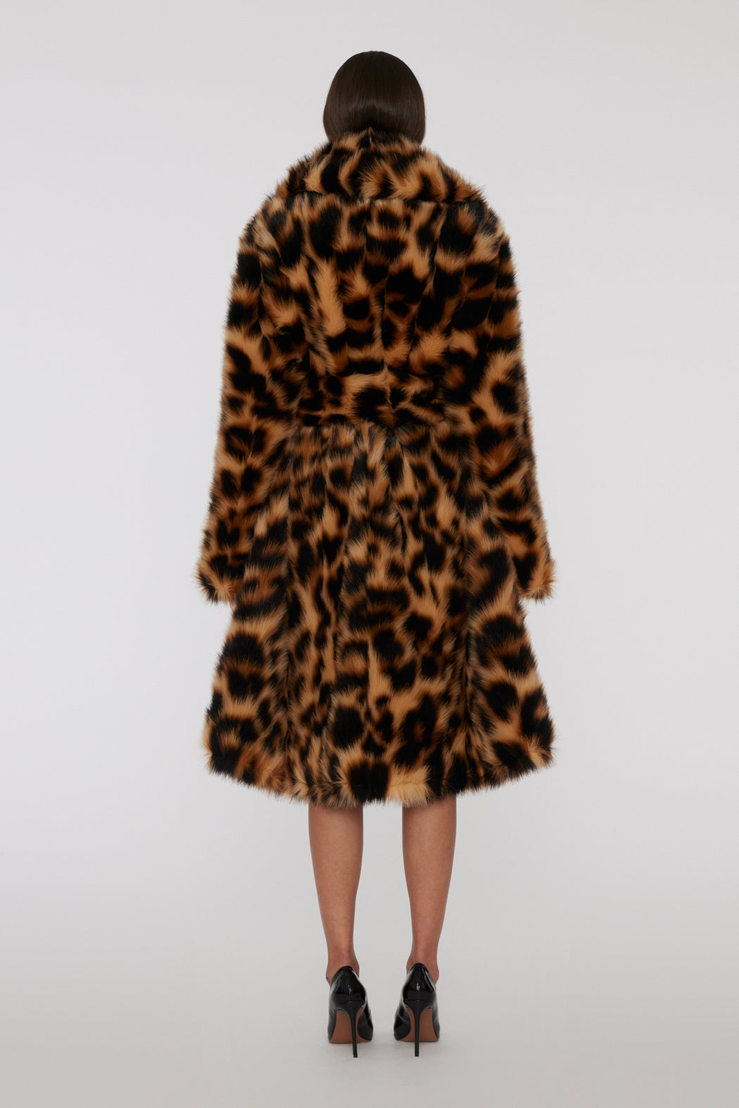 Faux Fur Coat - Honey Peach Comb.