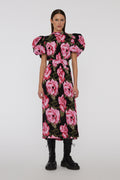Jacquard Bell Maxi Dress - Lilac Sachet Comb.